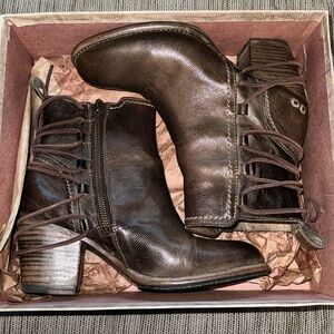 Bed Stu Brown Ankle Boots